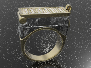 Engraved Big Ring 3D Ready for Edit and print 3D Model