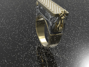 Engraved Big Ring 3D Ready for Edit and print 3D Model