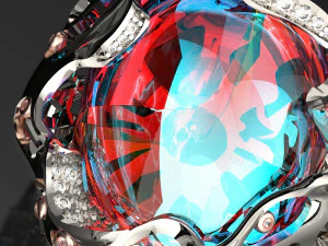 Root Stone Ring 3D Ready for Edit and print 3D Model