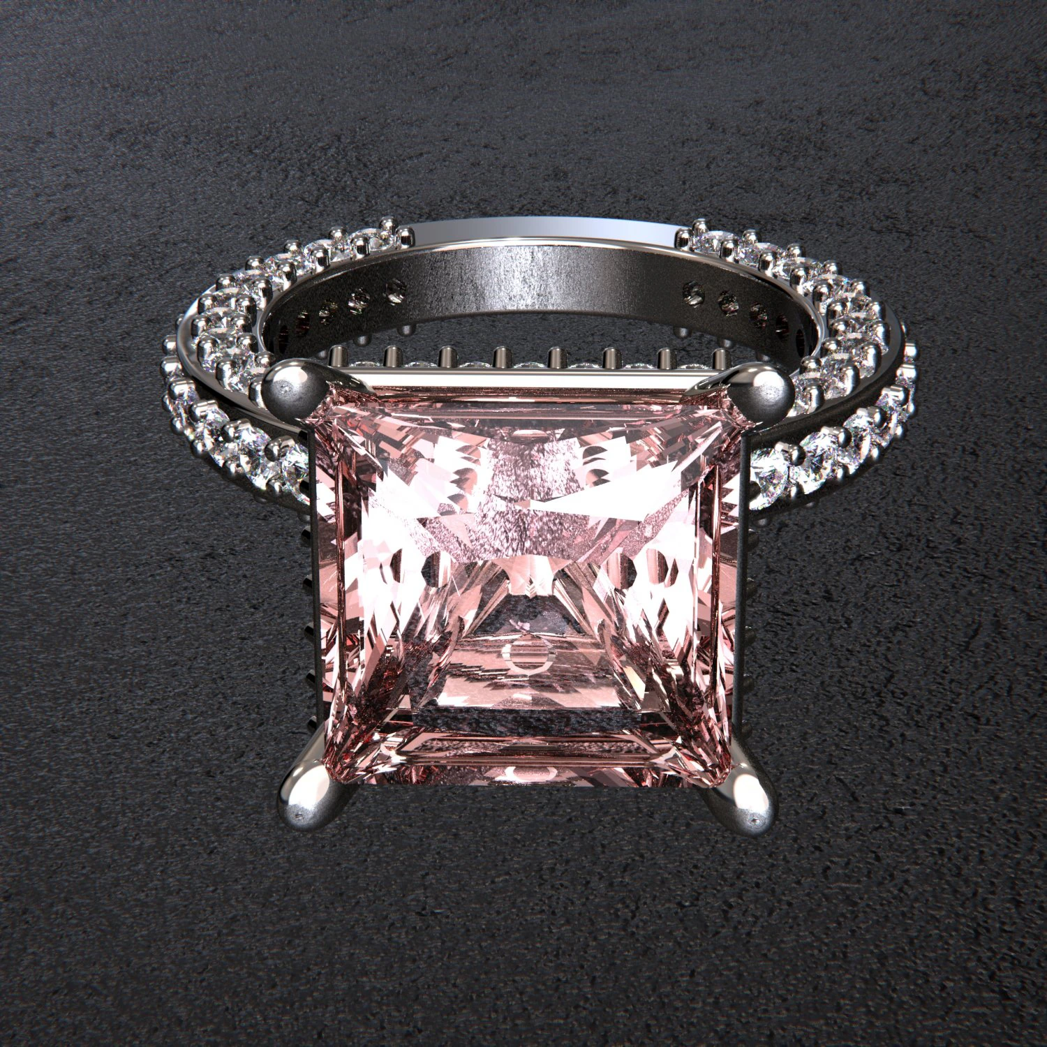 Diamond Solitaire Ring 3D file ready to Render and fix 3D Model .c4d .max .obj .3ds .fbx .stl .blend 
