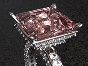 Diamond Solitaire Ring 3D file ready to Render and fix Modello 3D