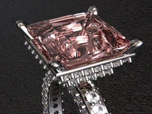 Diamond Solitaire Ring 3D file ready to Render and fix 3D Model