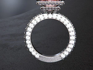 Diamond Solitaire Ring 3D file ready to Render and fix 3D Model