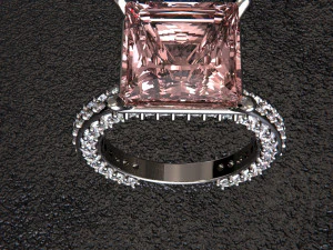 Diamond Solitaire Ring 3D file ready to Render and fix 3D Model