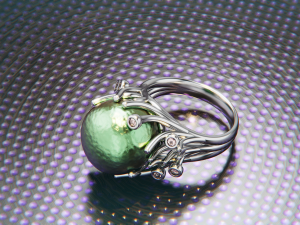Tahiti Pearl Ring 3D Ready for Edit and print 3D मॉडल