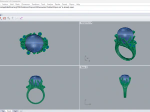 Tahiti Pearl Ring 3D Ready for Edit and print 3D Model