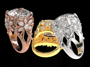 SOLITAIRE BIG DIAMOND RING PRINTING FILE 3D मॉडल