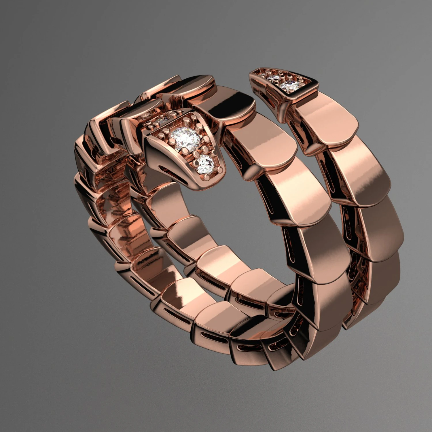 PIERŚCIEŃ WĘŻA BUŁGARI Model 3D .c4d .max .obj .3ds .fbx .stl .blend 