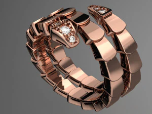 ANEL DE SERPENTE BULGARI Modelo 3D