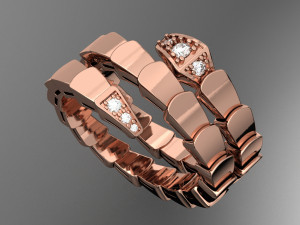 BULGARI SNAKE RING 3D 模型
