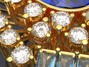 SAPHIRE BIG RING FILE 3DM AND KEYSHOT FILE RENDER 3D 模型
