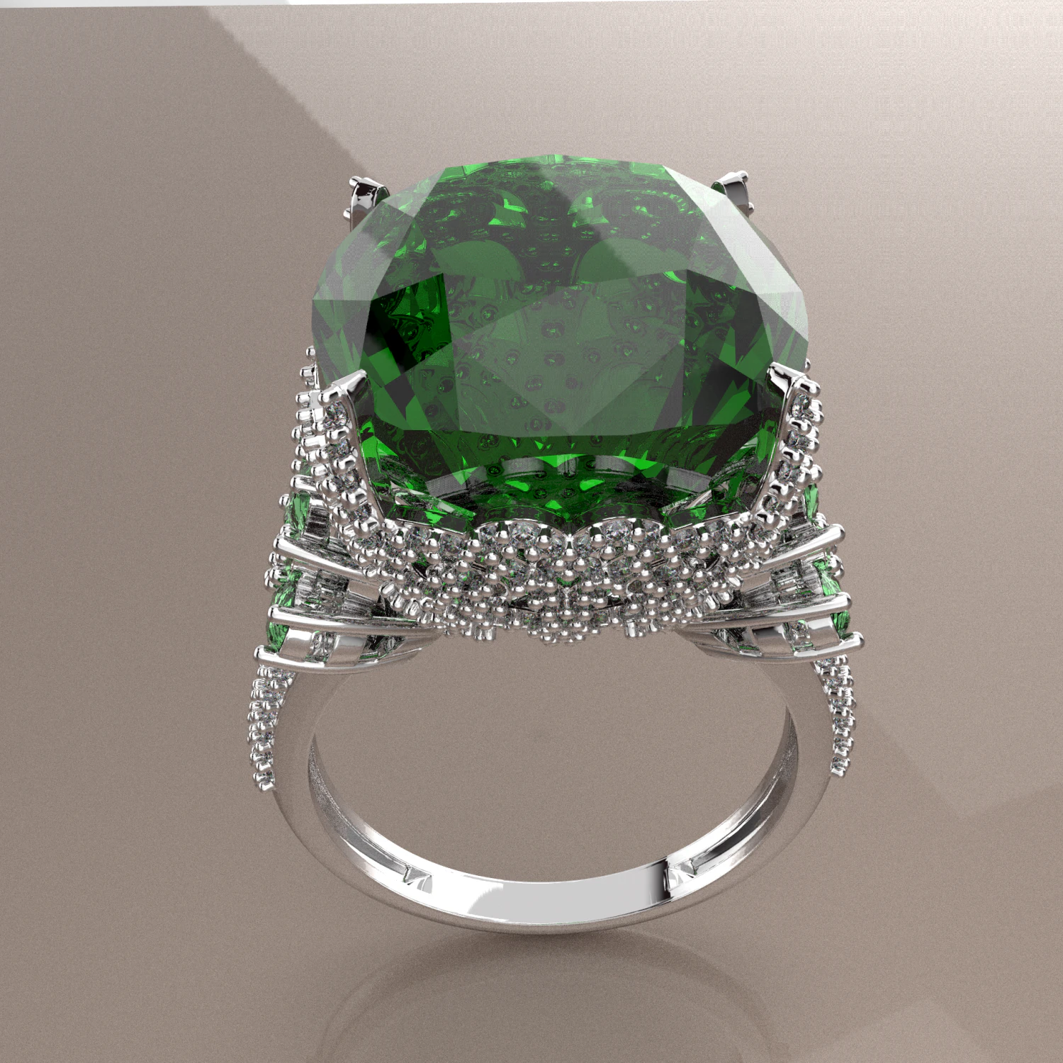 BIG MAIN GEMSTONE RING FILE 3DM AND KEYSHOT RENDERING 3D Model .c4d .max .obj .3ds .fbx .stl .blend 