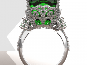 BIG MAIN GEMSTONE RING FILE 3DM AND KEYSHOT RENDERING Modelo 3D