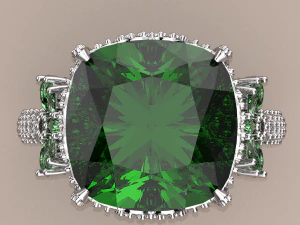 BIG MAIN GEMSTONE RING FILE 3DM AND KEYSHOT RENDERING 3D Model