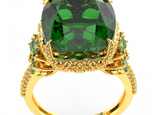 BIG MAIN GEMSTONE RING FILE 3DM AND KEYSHOT RENDERING Modelo 3D
