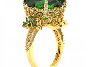 BIG MAIN GEMSTONE RING FILE 3DM AND KEYSHOT RENDERING 3D Model