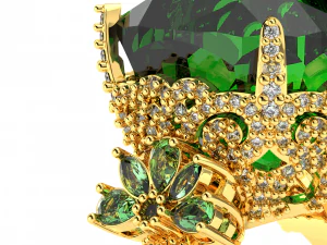BIG MAIN GEMSTONE RING FILE 3DM AND KEYSHOT RENDERING 3D Model