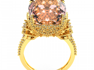 BIG MAIN GEMSTONE RING FILE 3DM AND KEYSHOT RENDERING Modelo 3D