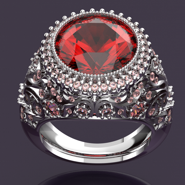 BIG MAIN DIAMOND ROYALTY RING FILE 3DM Modello 3D .c4d .max .obj .3ds .fbx .stl .blend