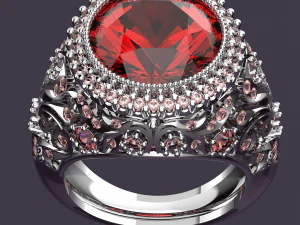 FILE PER ANELLI ROYALTY CON DIAMANTI PRINCIPALI GRANDE 3DM Modello 3D