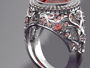 BIG MAIN DIAMOND ROYALTY RING FILE 3DM Modello 3D