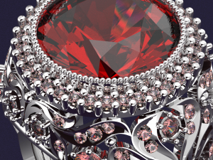BIG MAIN DIAMOND ROYALTY RING FILE 3DM Modello 3D