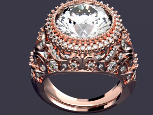GRANDE ARQUIVO PRINCIPAL DE ANEL DE REALEZA DE DIAMANTE 3DM Modelo 3D