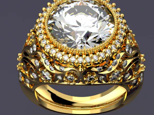 GRANDE ARQUIVO PRINCIPAL DE ANEL DE REALEZA DE DIAMANTE 3DM Modelo 3D