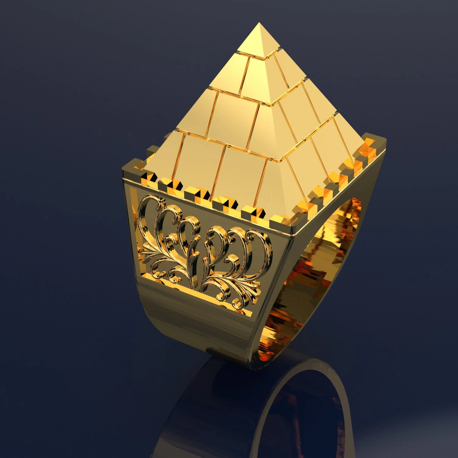 Egyptian Pyramids Big Ring file STL 3D Model .c4d .max .obj .3ds .fbx .stl .blend 