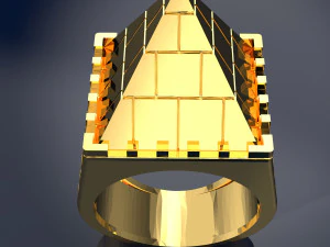Egyptian Pyramids Big Ring file STL 3D Model