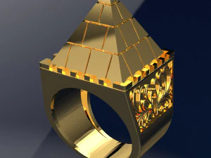 Egyptian Pyramids Big Ring file STL 3D Model
