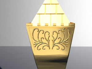 Egyptian Pyramids Big Ring file STL Modelo 3D