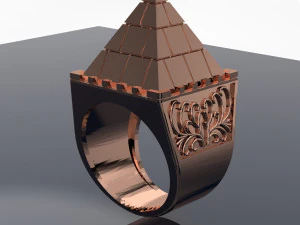 Egyptian Pyramids Big Ring file STL 3D Model