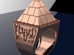 Egyptian Pyramids Big Ring file STL Modelo 3D