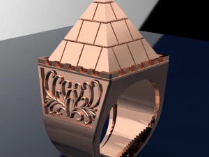Egyptian Pyramids Big Ring file STL 3D Model