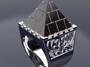 Egyptian Pyramids Big Ring file STL 3D Model