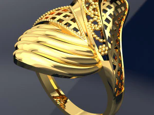 WAVE BIG RING PRINTED FILE 3D Model