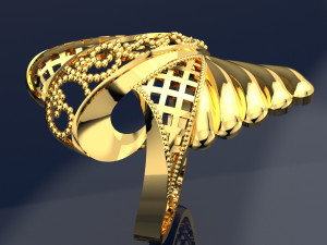 WAVE BIG RING PRINTED FILE 3D मॉडल