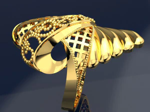 WAVE BIG RING PRINTED FILE 3D Model