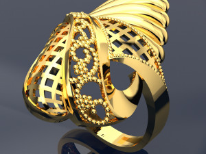 WAVE BIG RING PRINTED FILE 3D मॉडल