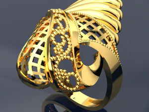 WAVE BIG RING PRINTED FILE 3D Model