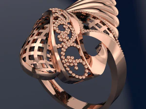 WAVE BIG RING PRINTED FILE 3D Model