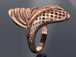 WAVE BIG RING PRINTED FILE 3D Model