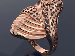 WAVE BIG RING PRINTED FILE 3D Model