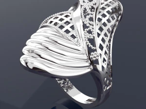 WAVE BIG RING PRINTED FILE 3D Model