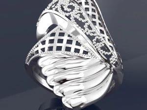 WAVE BIG RING PRINTED FILE 3D Model