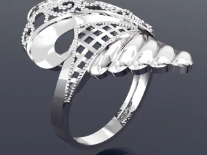 WAVE BIG RING PRINTED FILE 3D Model