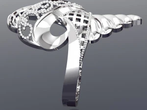 WAVE BIG RING PRINTED FILE 3D Model