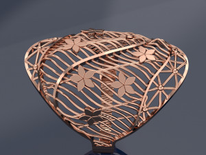 FLOWER BIG RING READY TO PRINT 3D Модель