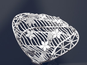 FLOWER BIG RING READY TO PRINT 3D Модель